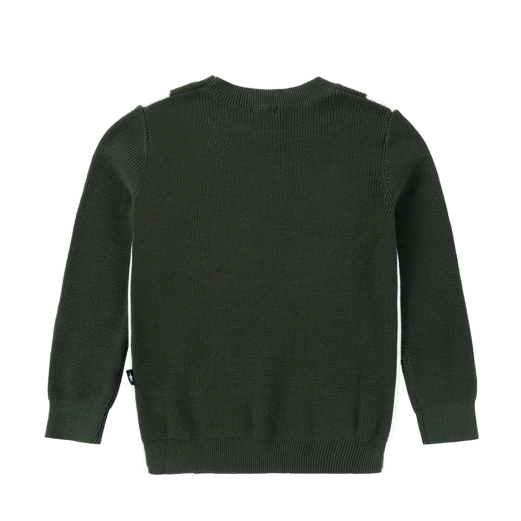 Green Diamond Chunky Knit Sweater