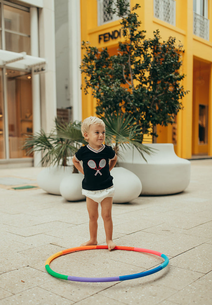 Baby Tennis Applique Tshirt