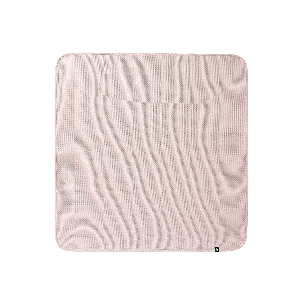 Pink Textured Waffle Blanket