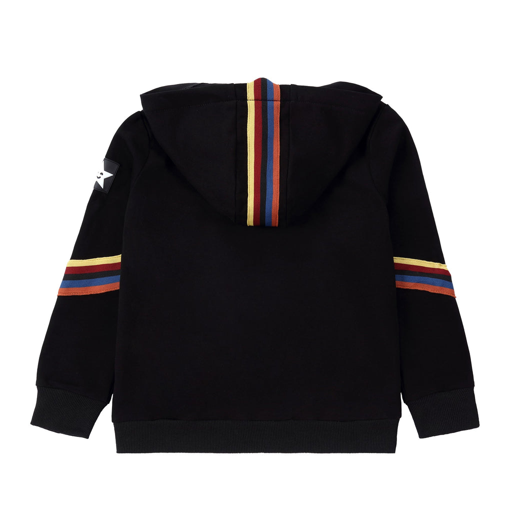 Black Hoodie with Colorful Accents