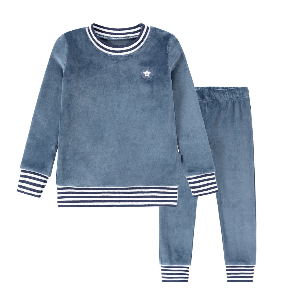 Slate Blue Velour Pajama
