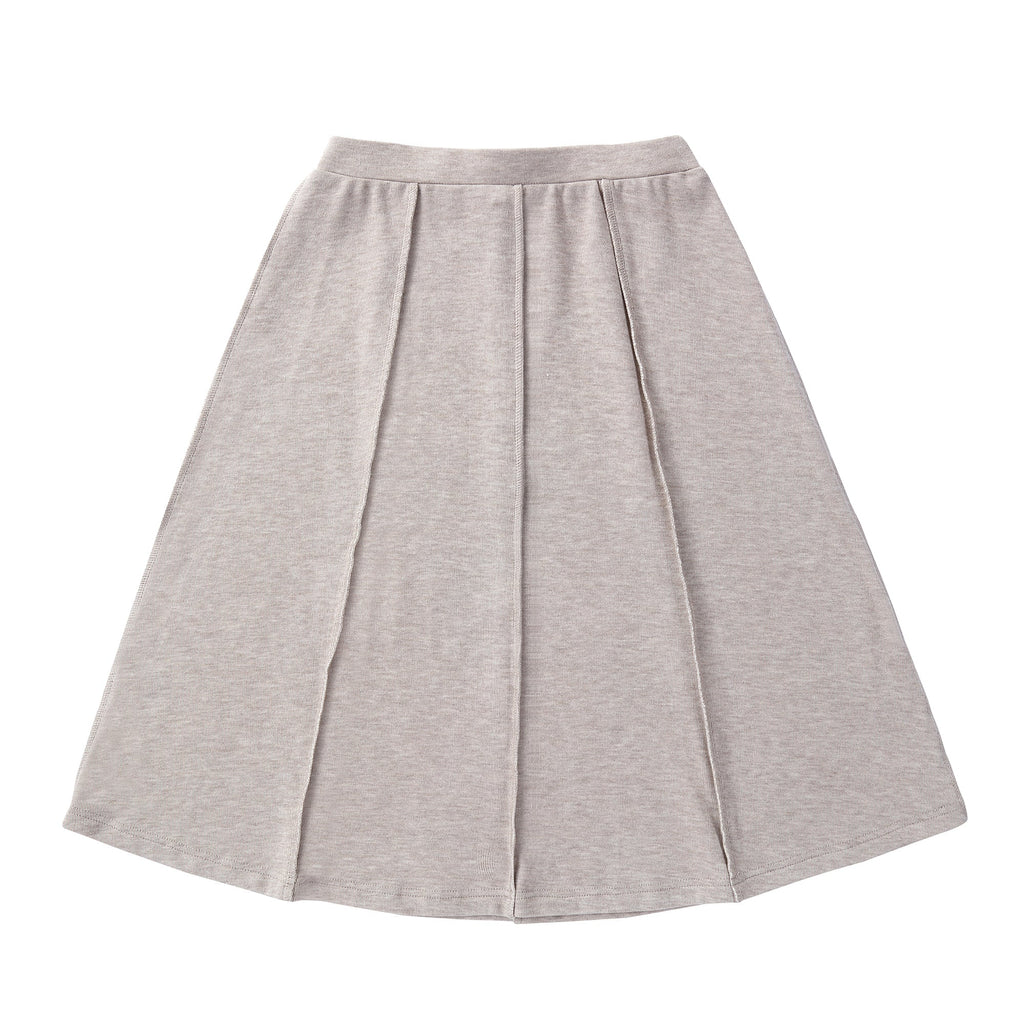 Teens Textured Tan Skirt with Seaming Details