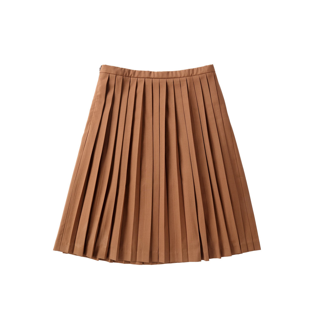 Teens Mocha Pleated Skirt