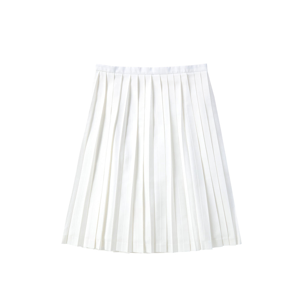 Teens White Pleated Skirt
