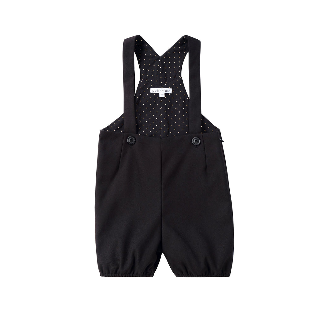 Baby Black Romper with Gold Lining