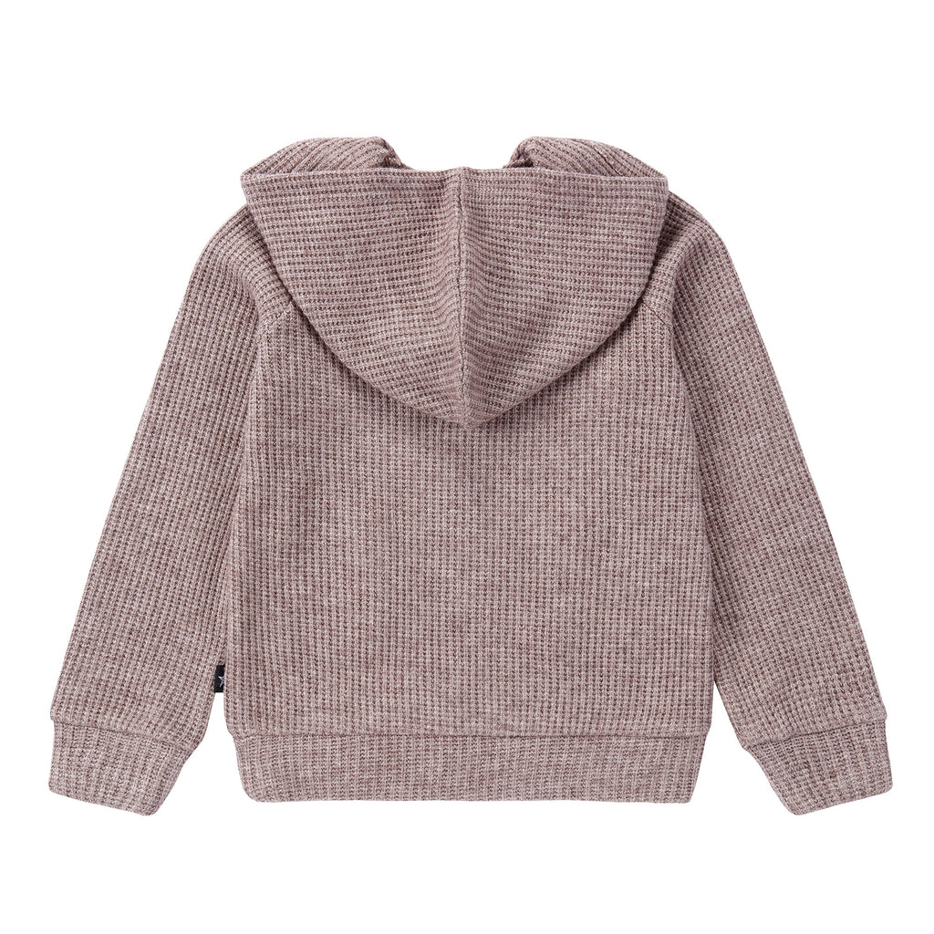 Taupe Knit Hooded Sweatshirt