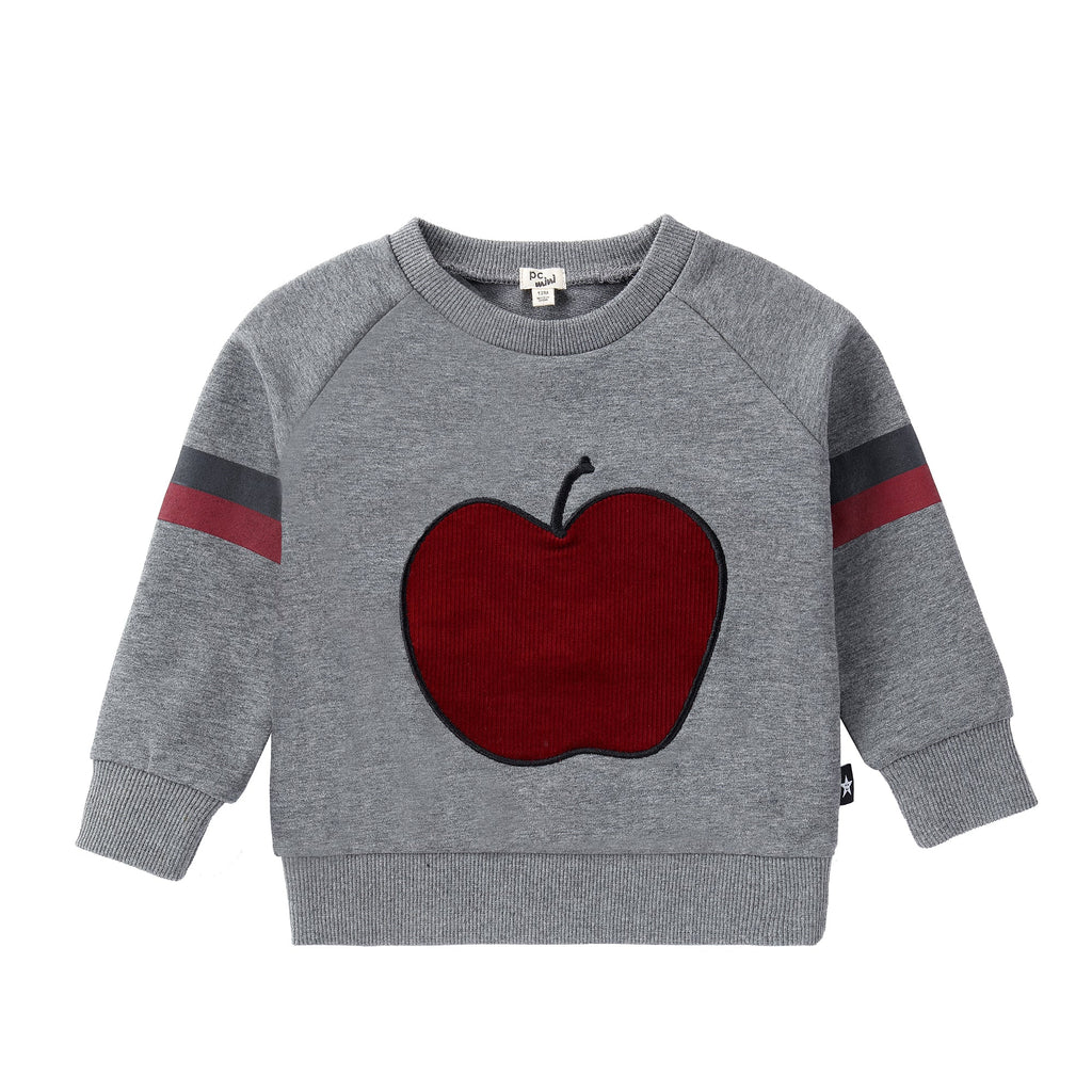 Heather Grey Apple Sweatshirt
