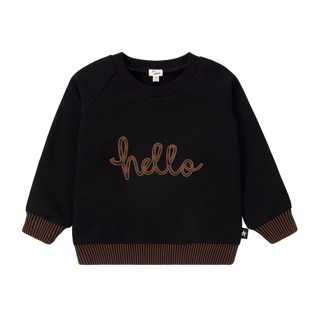 Plaid "Hello" Sweatshirt