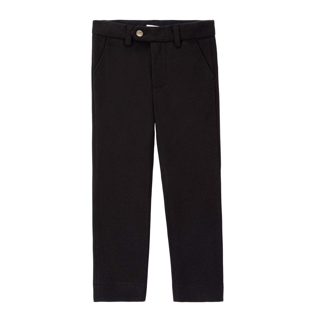 Black Wool-Like Pants