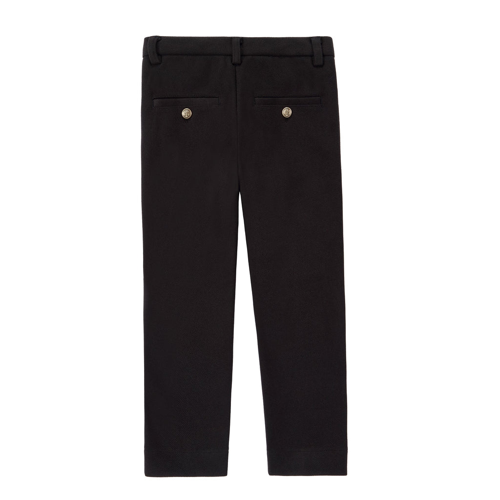 Black Wool-Like Pants