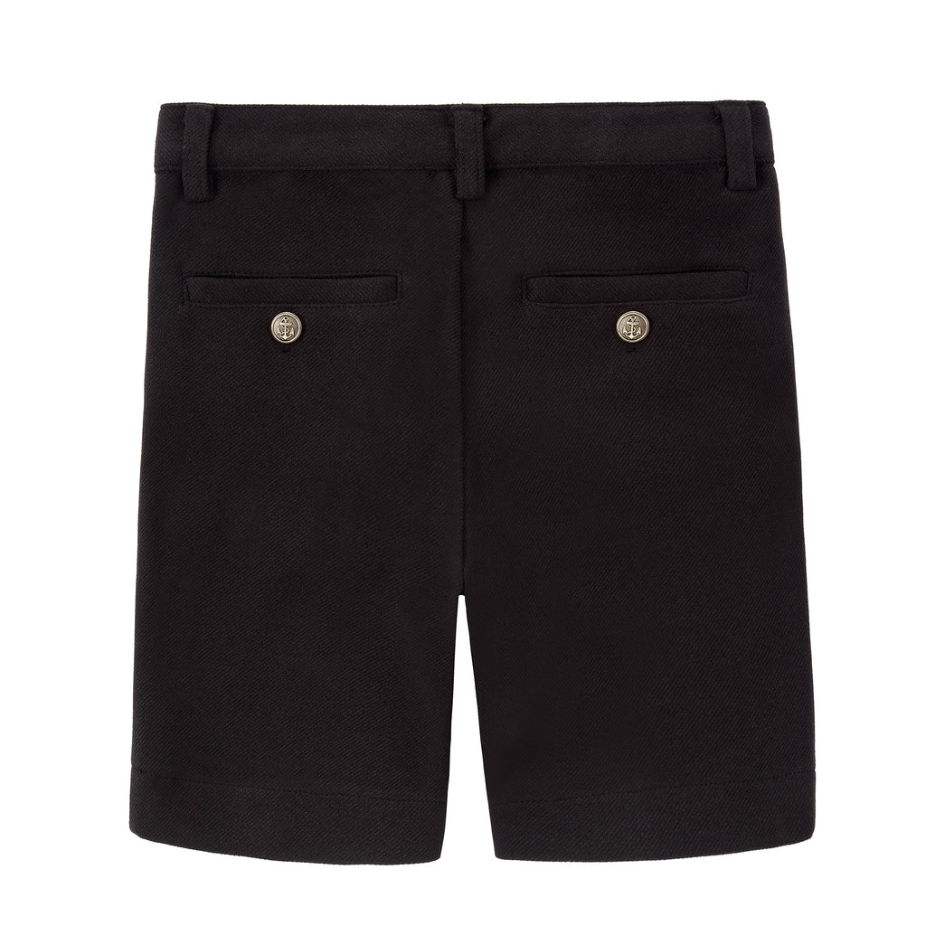 Black Wool-Like Shorts