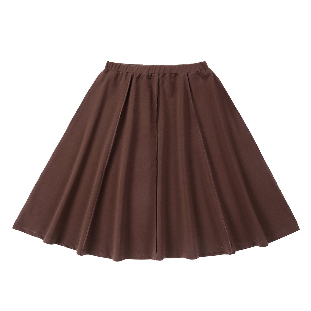 Teens Brown Paneled Skirt