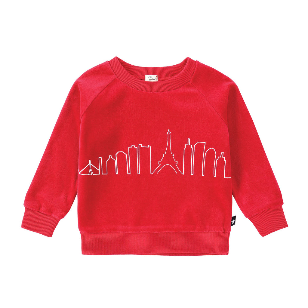 Baby Red Velour Sweatshirt