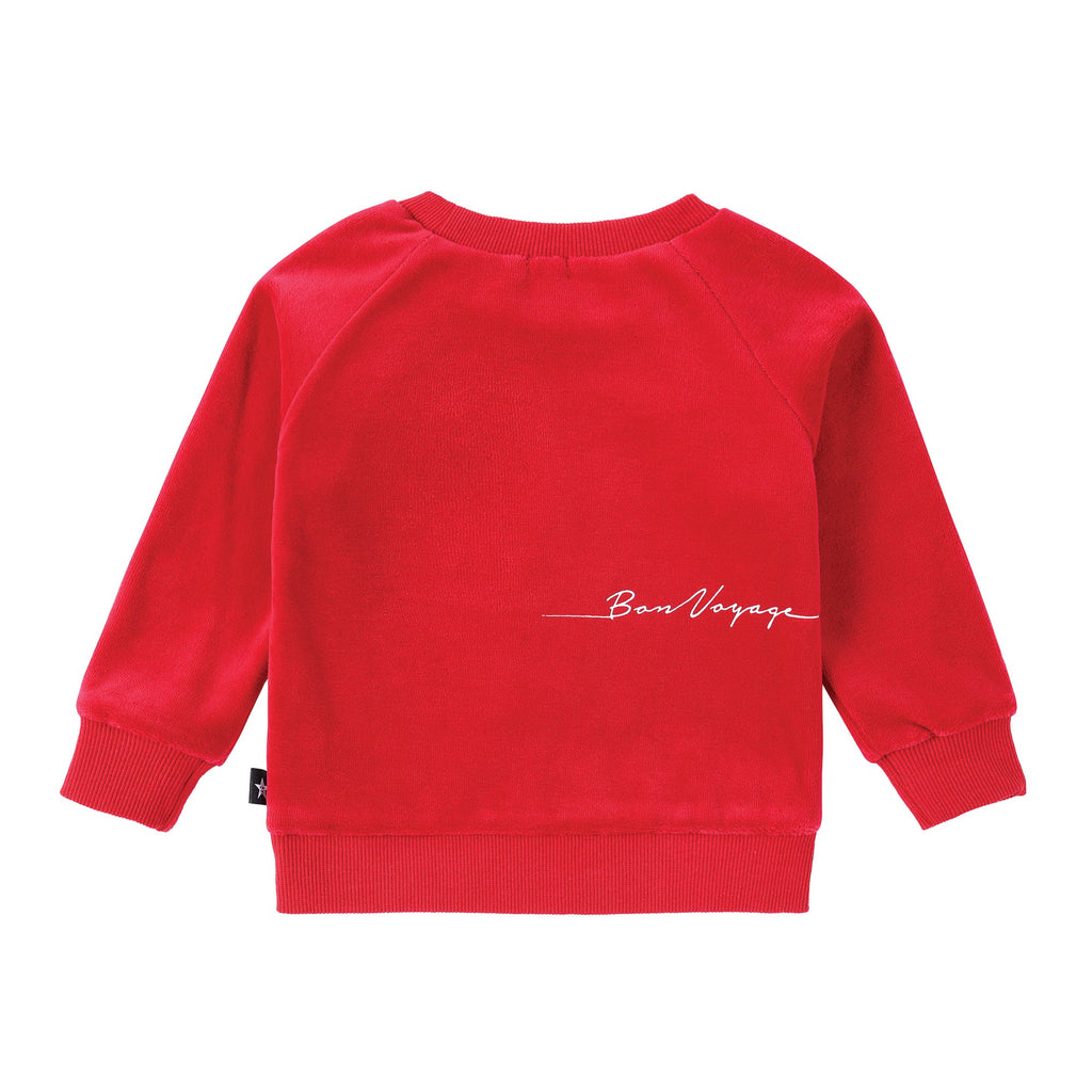 Baby Red Velour Sweatshirt
