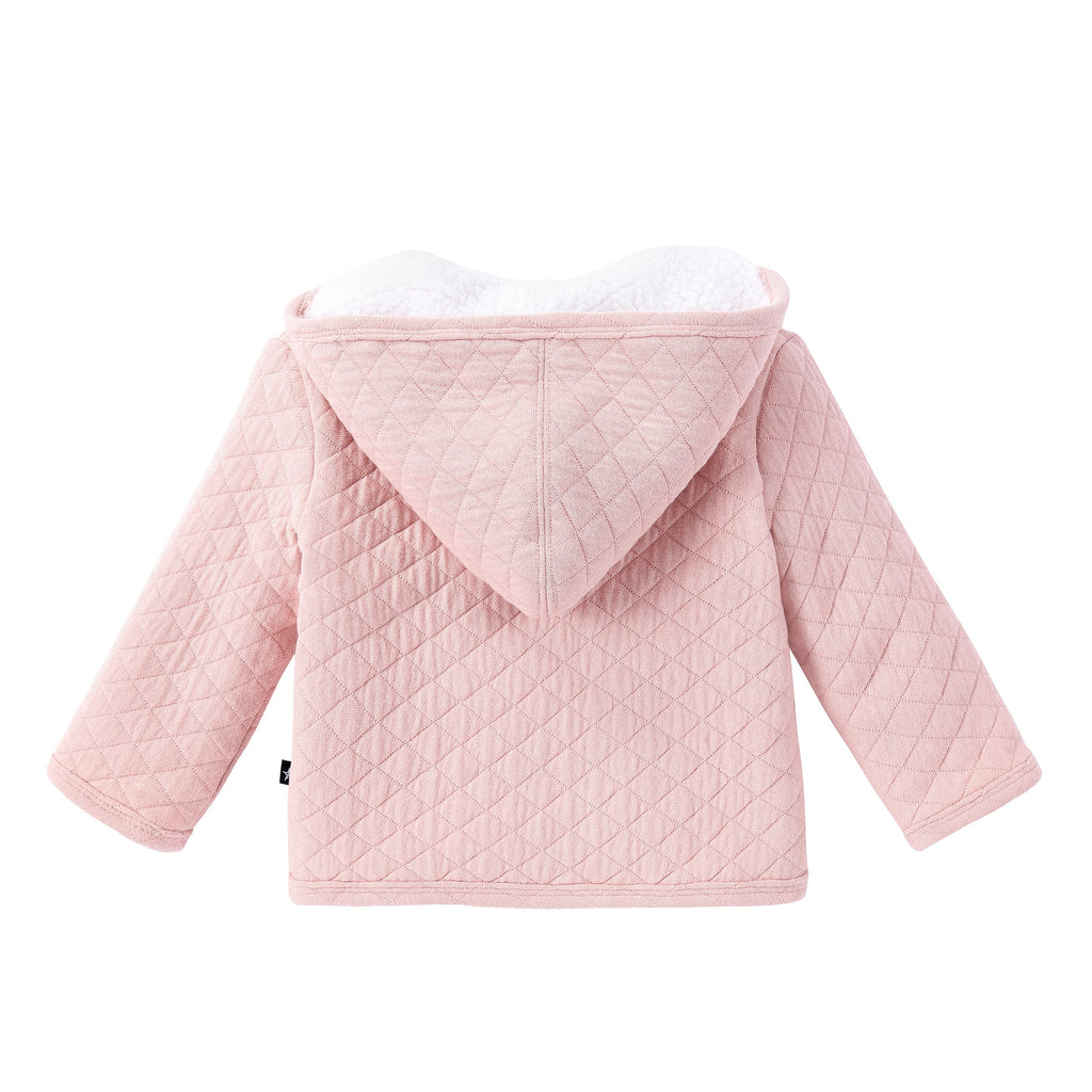 Baby Quilted Wrap Jacket in Pink