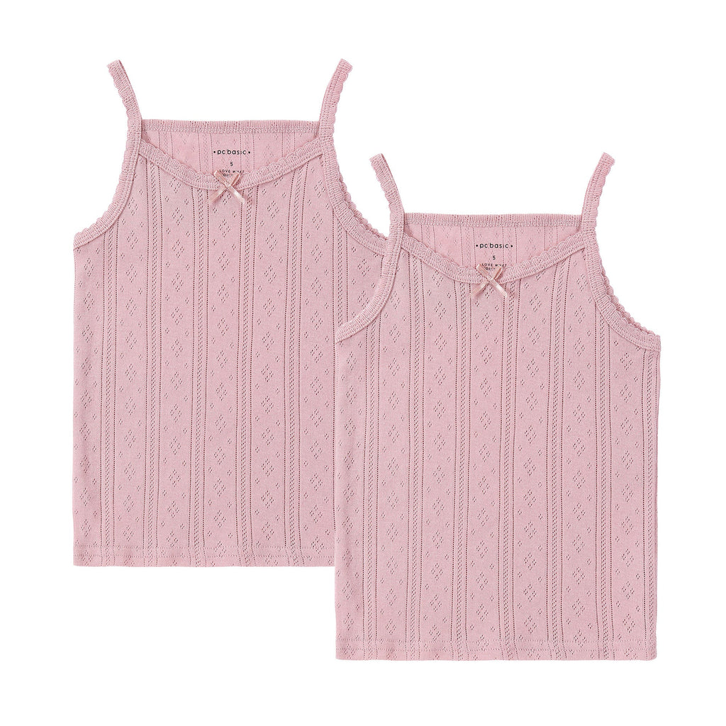 Girl Pointelle 2pc Undershirt - Mauve