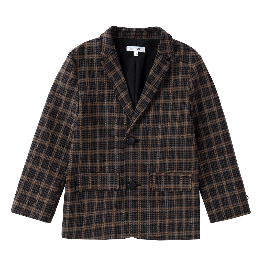 Boys Plaid Blazer