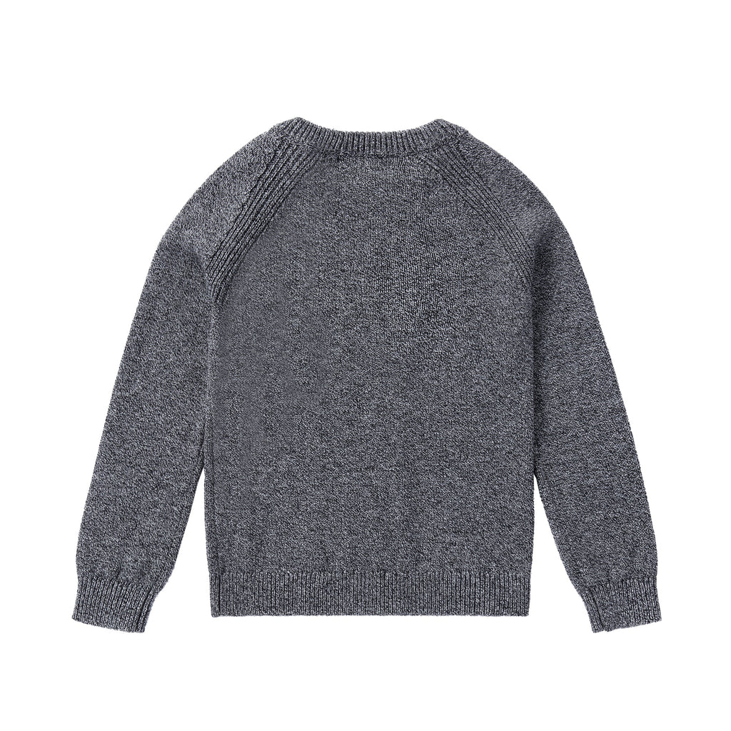 Heather Black Cable Detail Sweater