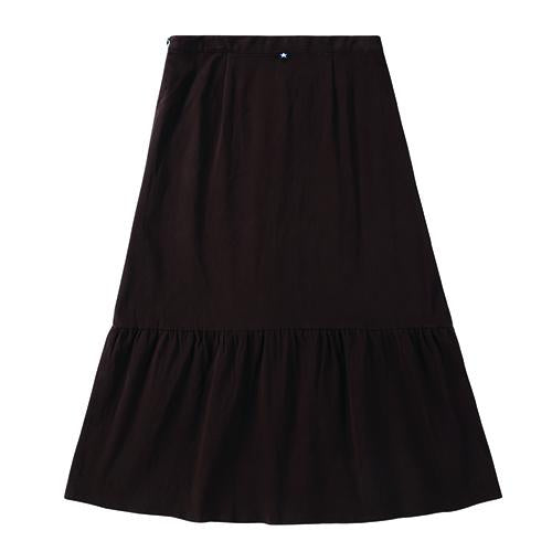 Teens Faux Button Skirt in Dark Brown