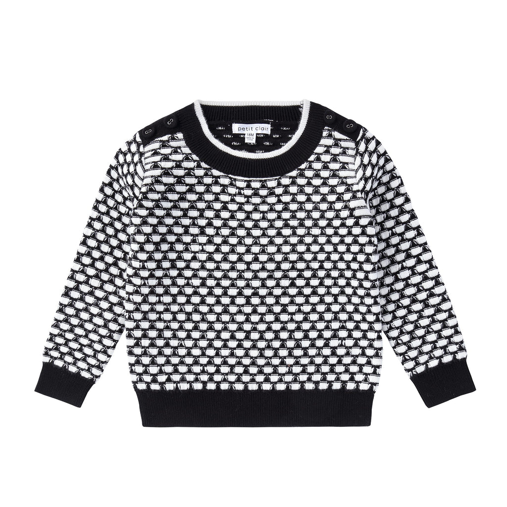 Baby Black and White Knit Sweater