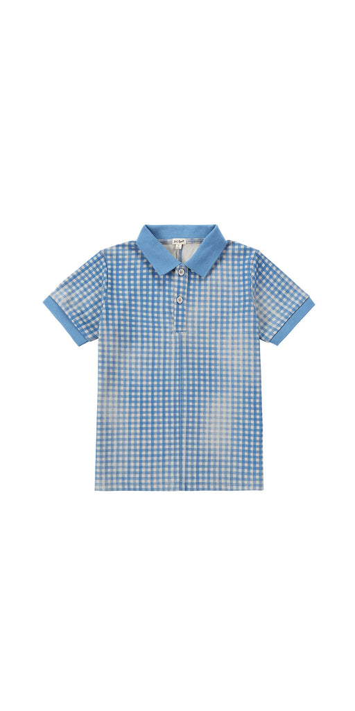 Distressed Gingham Polo