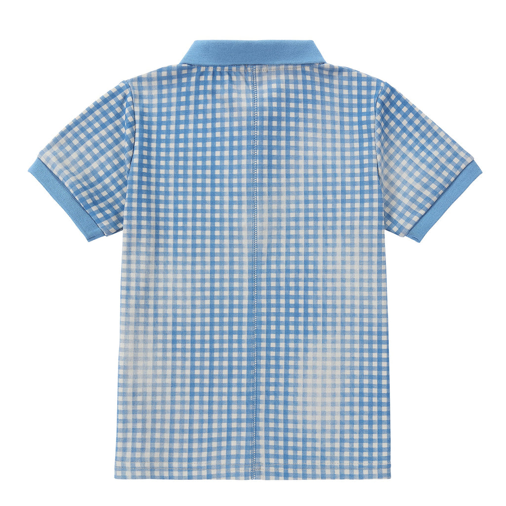 Distressed Gingham Polo