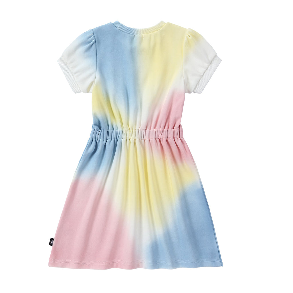 Splatter-Dyed Long Sleeve Dress