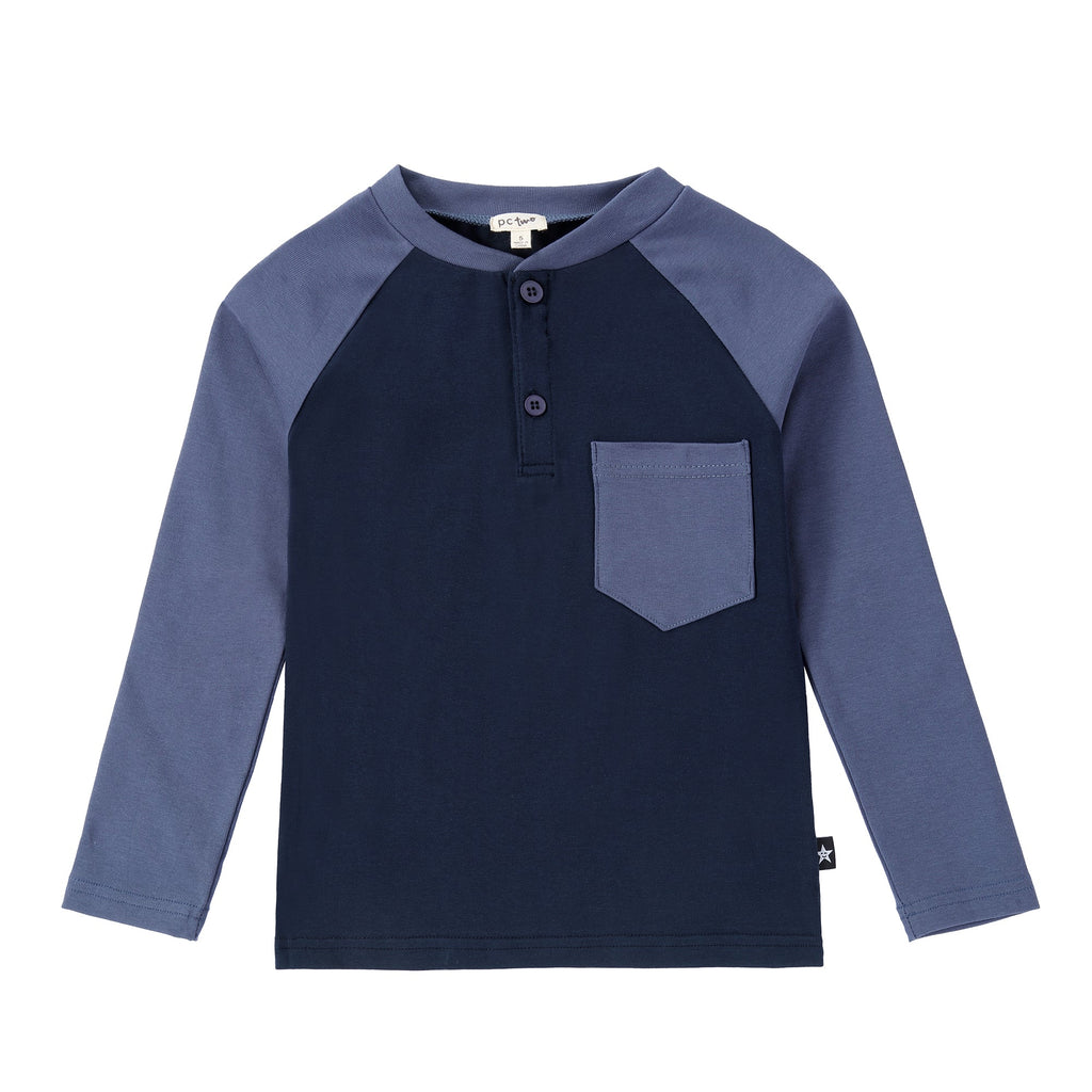 Two-Tone Blue Henley