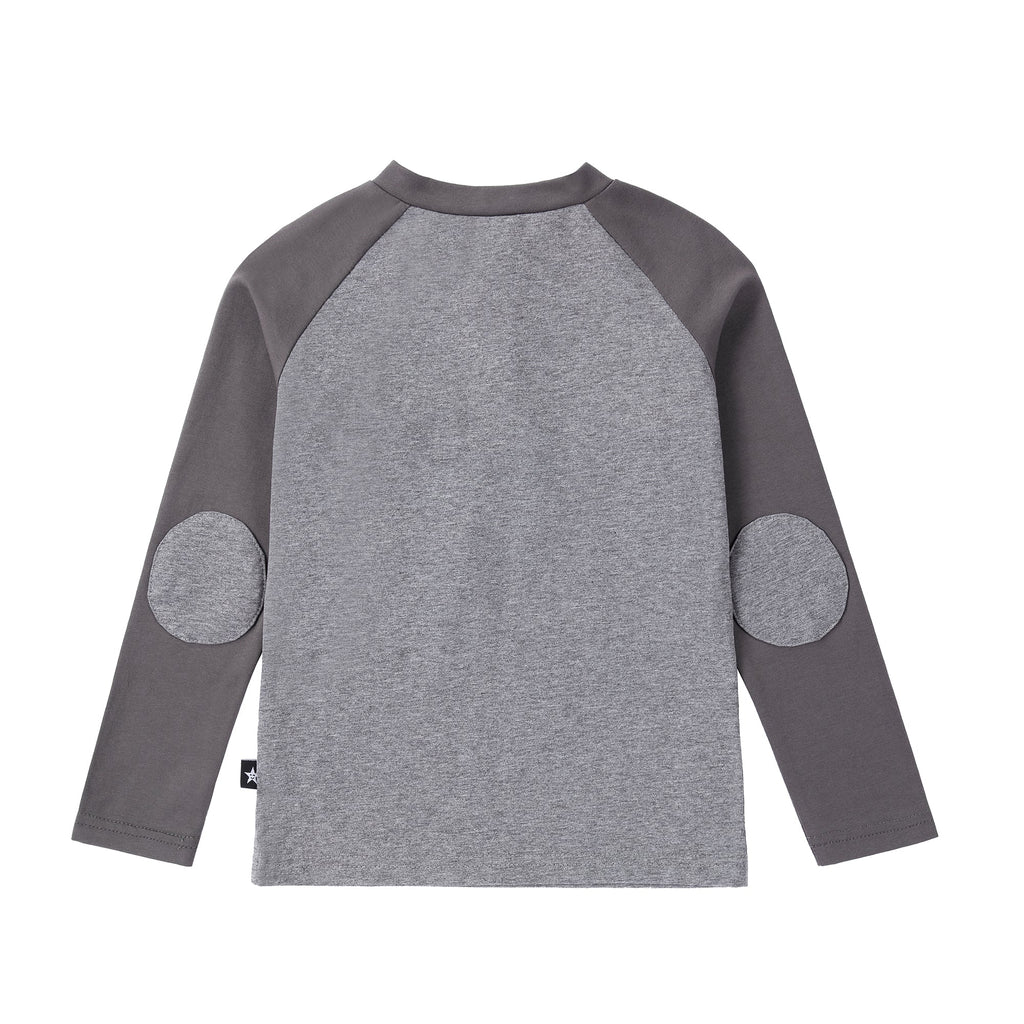 Grey Henley with Pocket Detail