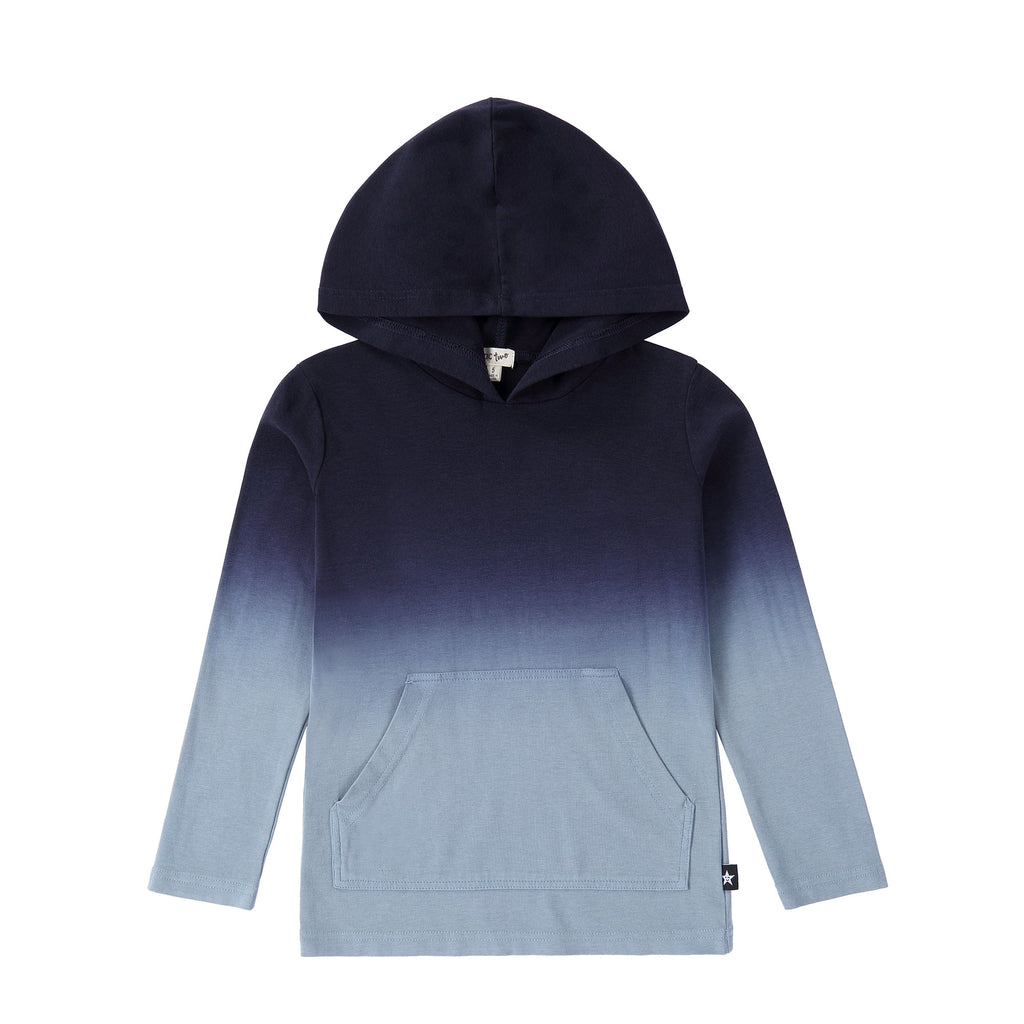 Blue Ombre Hooded Tshirt