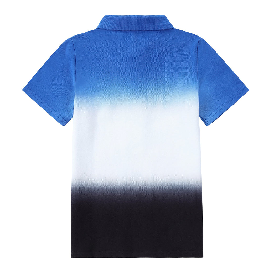 פולו רויאל כחול, לבן ושחור Dip Dye Polo