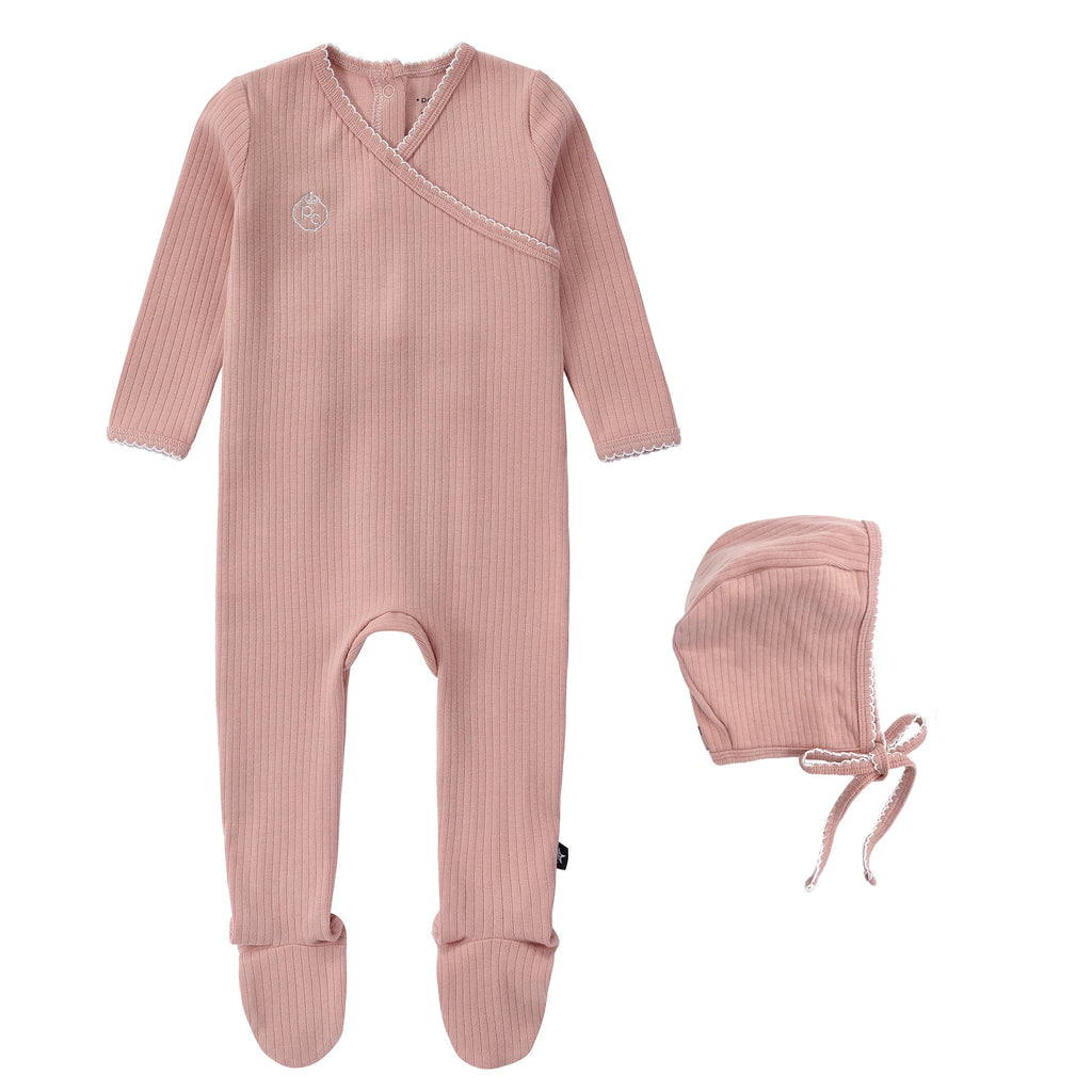 Light Pink Faux Wrap Footie