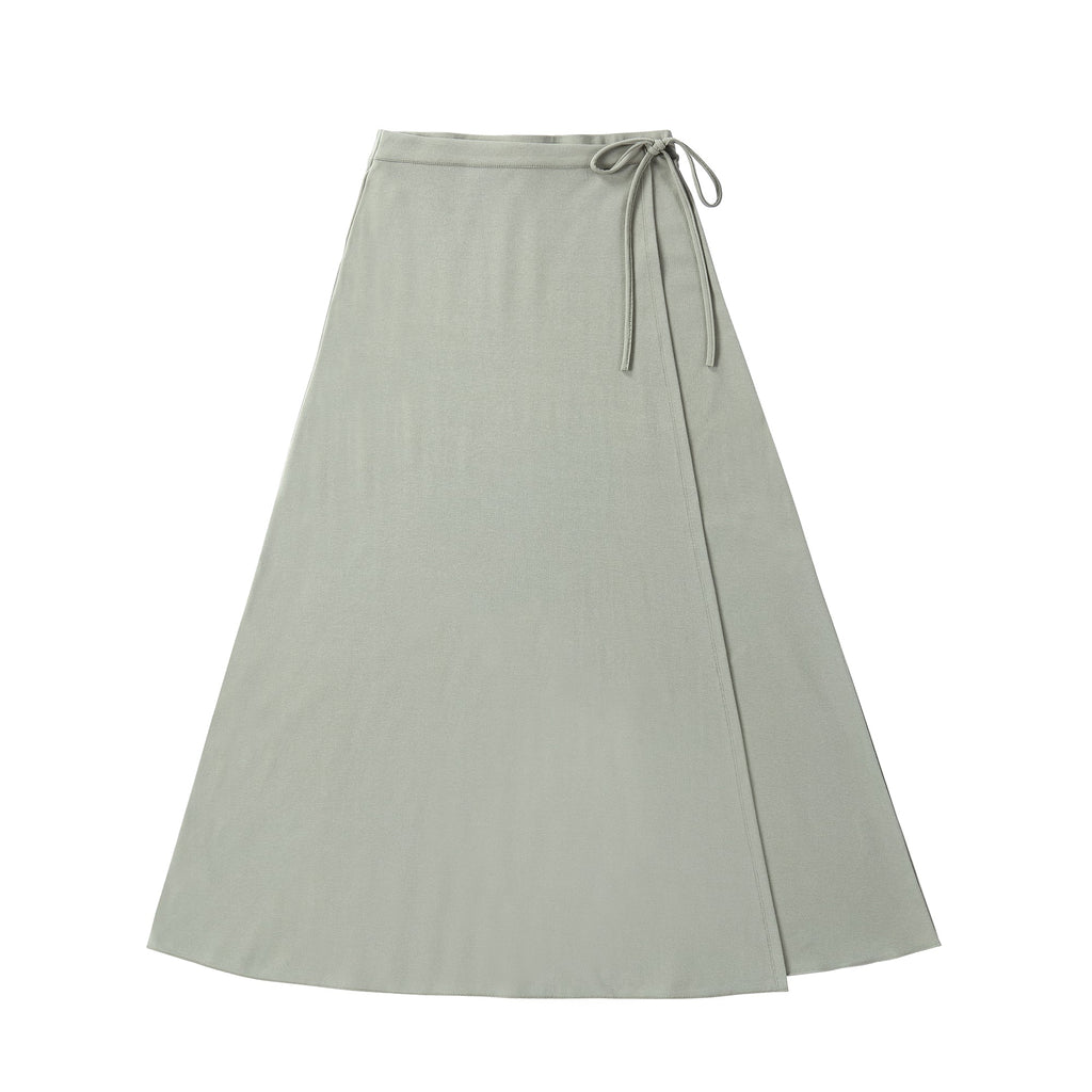 Teens Sage Faux Wrap Maxi Skirt