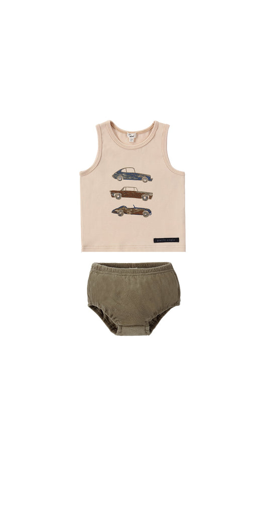 Car Tank And Terry Bloomer Set