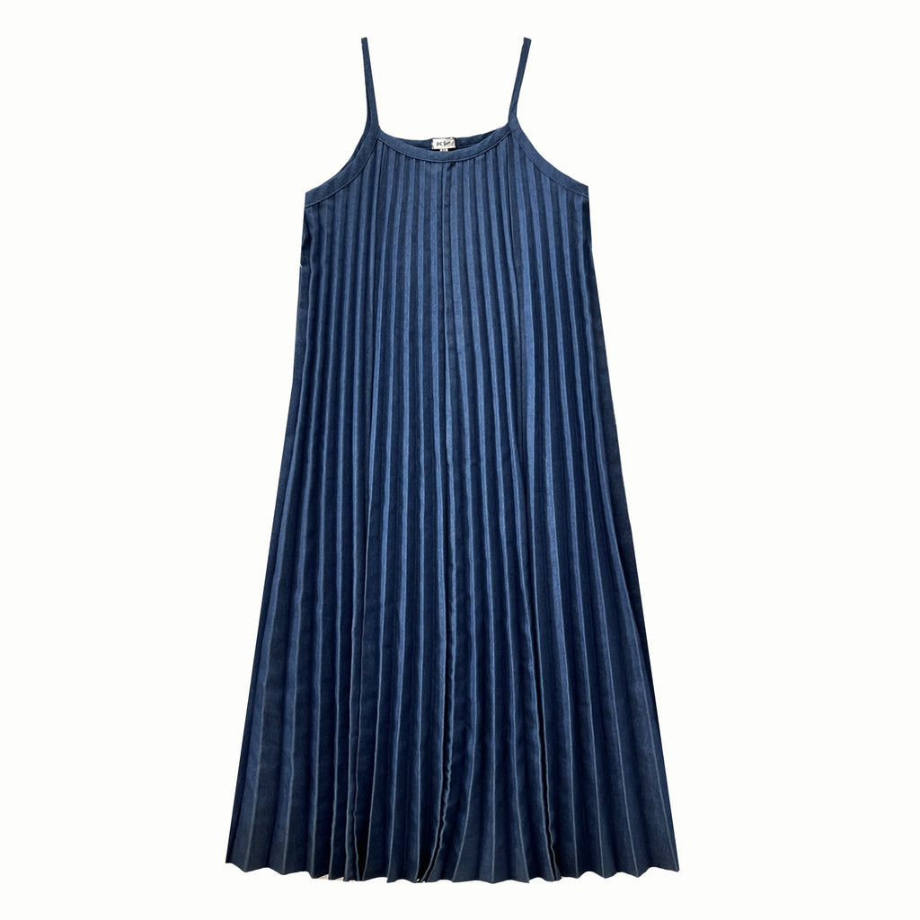 Teen Blue Denim Maxi Pleated Jumper