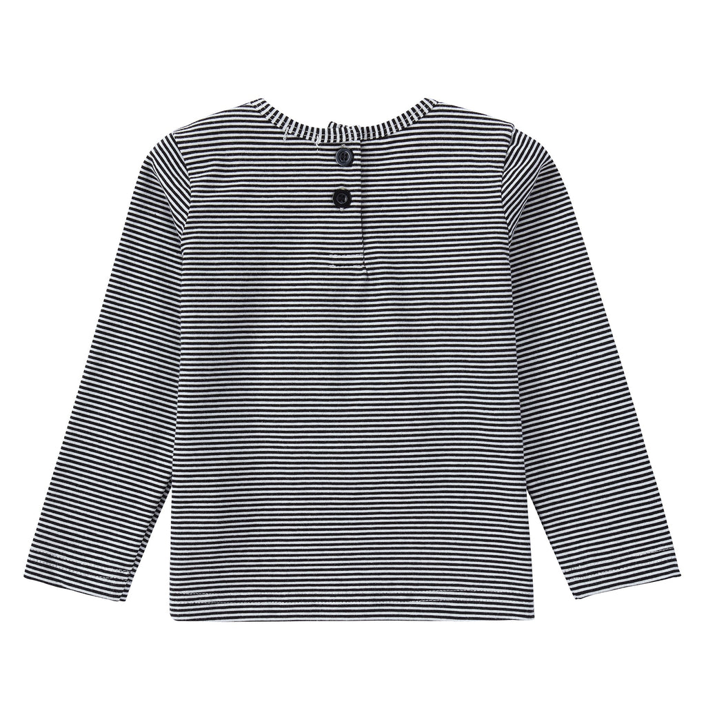 Baby  Striped Long Sleeve T-Shirt With Sneaker Applique