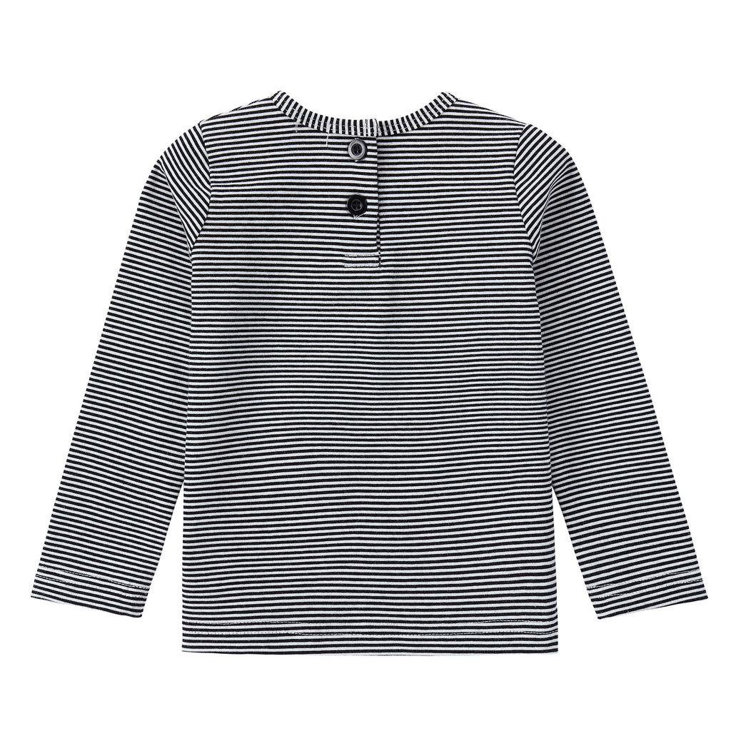 Striped Long Sleeve T-Shirt With Sandal Applique