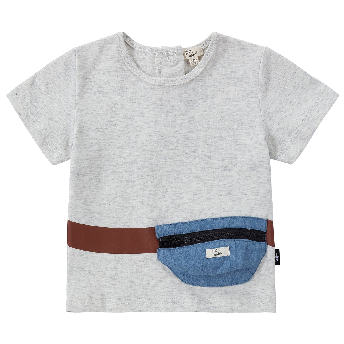 Heather Grey Fanny Pack T Shirt Petit Rack