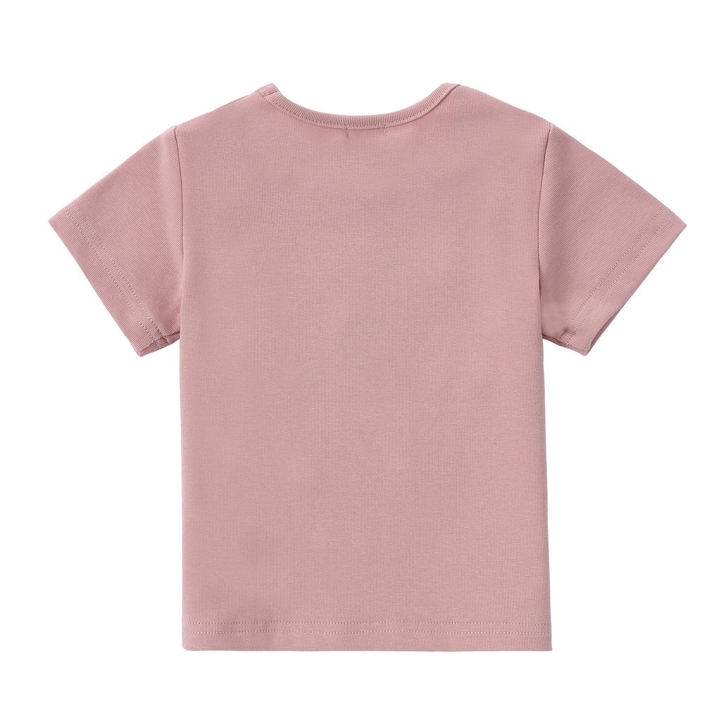 Pink T-Shirt with Embroidered Detail