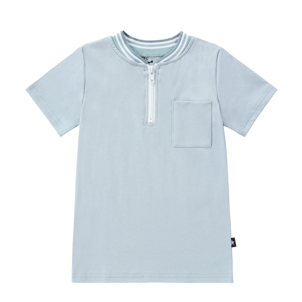 Sky Blue Zipper T-shirt