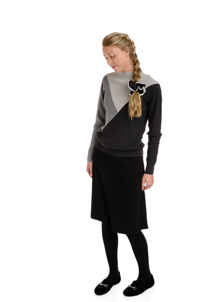 Heather Grey Colorblock Sweater