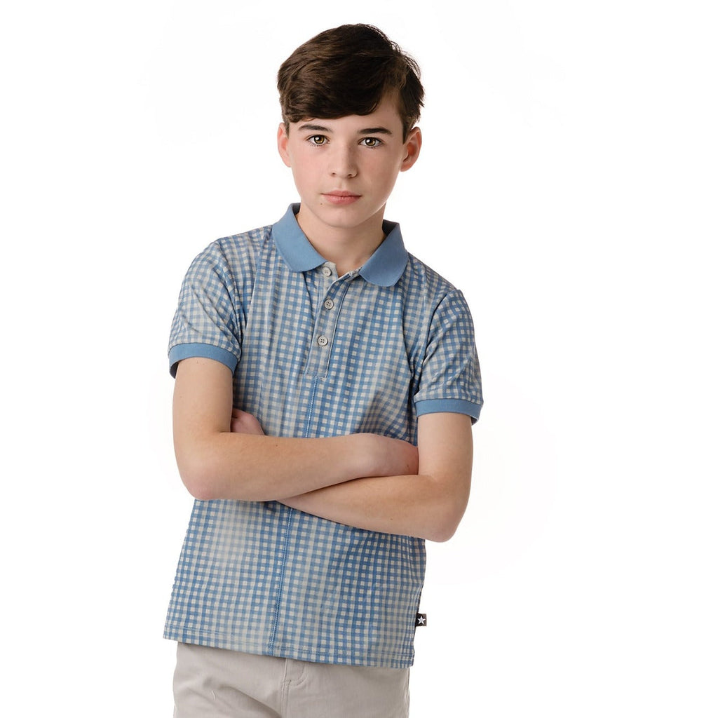 Distressed Gingham Polo