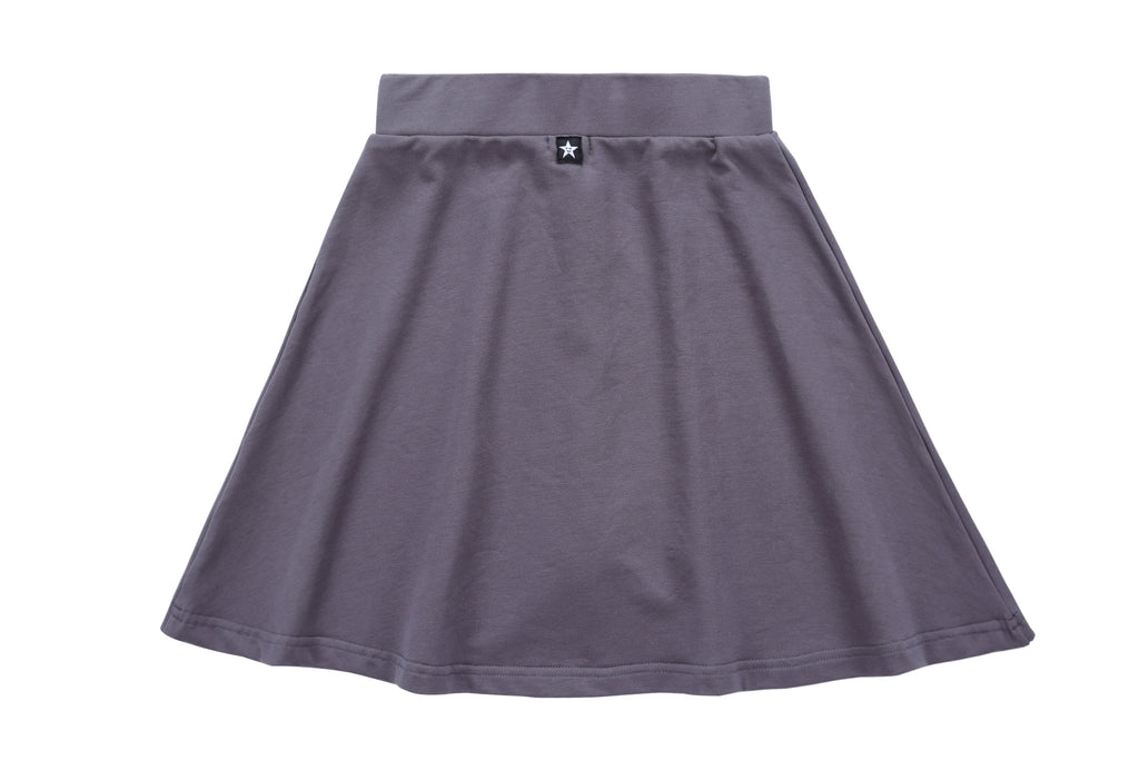 Girls Zipper Skirt in Grey