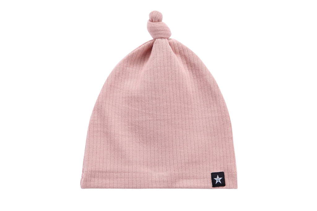 Baby Ribbed Hat in Blush