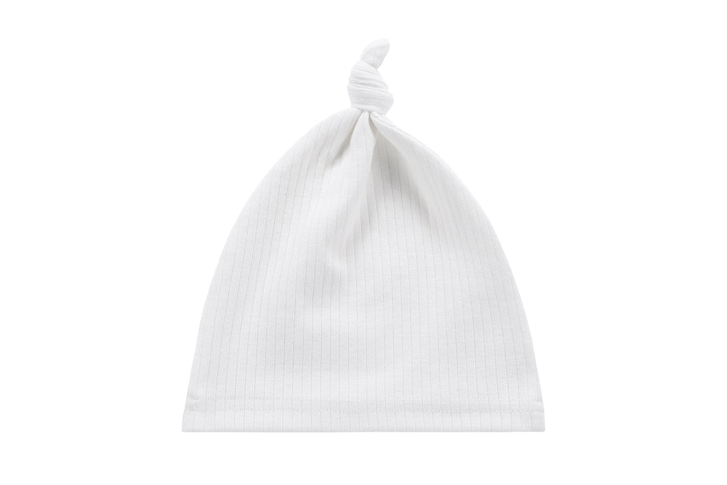 Baby Ribbed Hat in Ivory