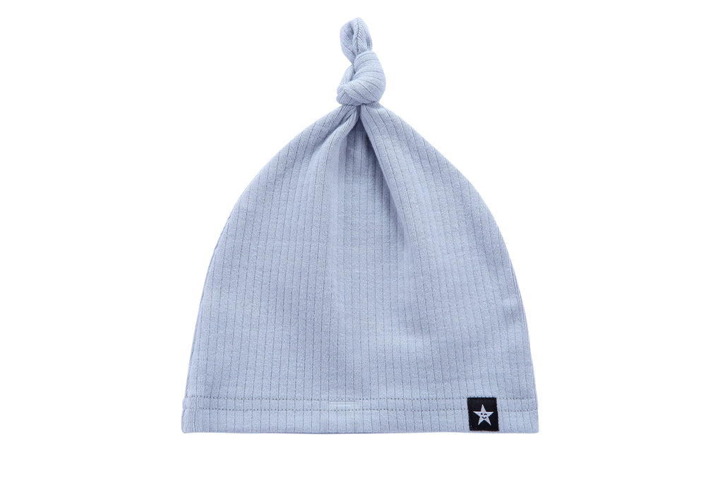 Baby Ribbed Hat in Light Blue