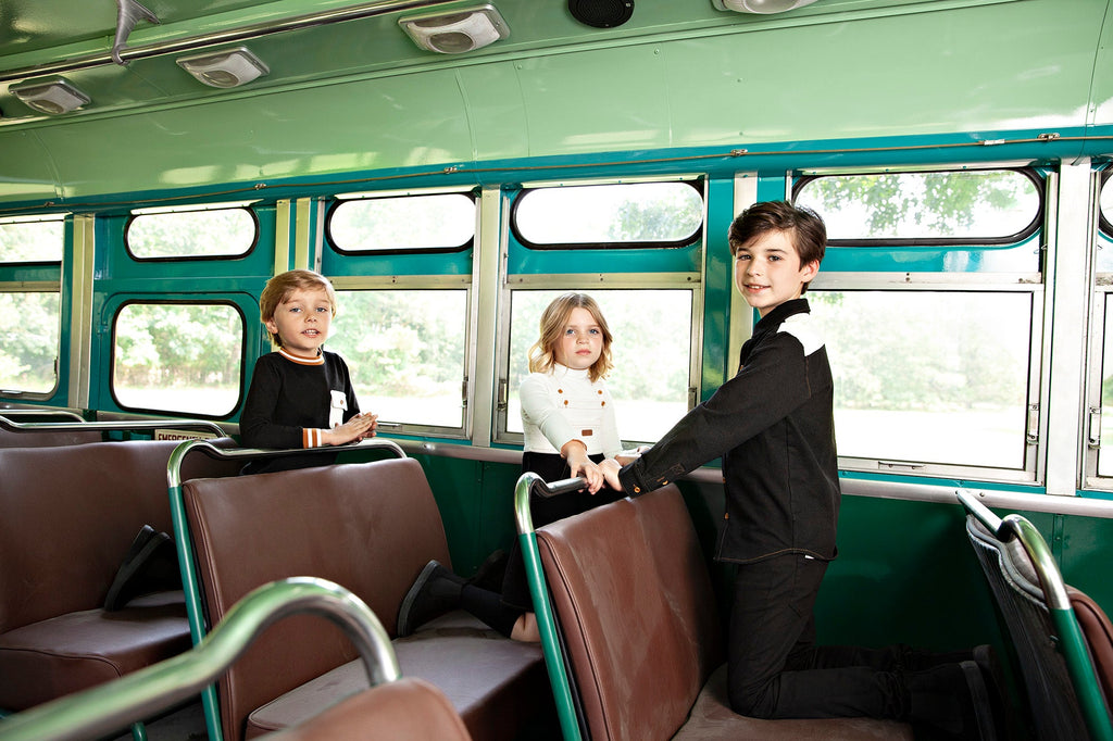 Black Denim and Corduroy Jumper | Petit Rack