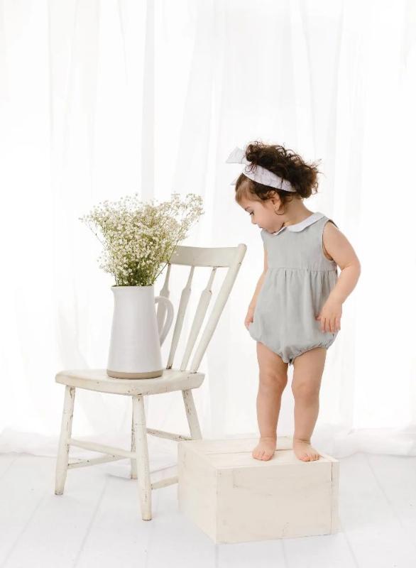 Babys' Sage Bubble Romper Petit Rack