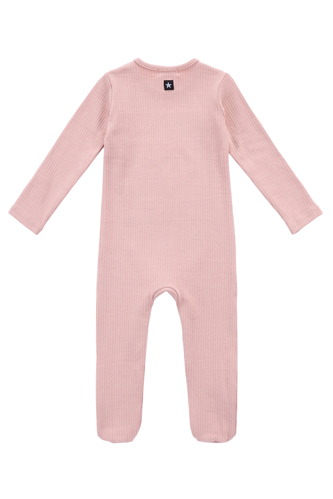 Baby Ribbed Onesie in Blush