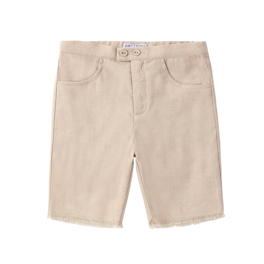 Cork Colored Linen Shorts